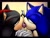 Size: 2048x1536 | Tagged: safe, artist:ezhik_shadow, shadow the hedgehog, sonic the hedgehog, hedgehog, border, duo, french kiss, gay, gradient background, holding hands, kiss, lidded eyes, looking at each other, male, shadow x sonic, shipping, tongue out