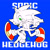Size: 1500x1500 | Tagged: safe, artist:jkt_sonic, sonic the hedgehog, hedgehog, 2024, adventure pose, blue background, character name, featured image, looking at viewer, male, simple background, smile, smiling at viewer, solo