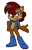 Size: 1887x2992 | Tagged: safe, artist:zimisnotdrifting, sally acorn, chipmunk, female, hand on hip, looking at viewer, mouth open, outline, sally's ringblader outfit, signature, simple background, solo, sonic satam, standing, transparent background