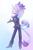 Size: 850x1280 | Tagged: safe, artist:minxinq, blaze the cat, alternate outfit, blazebetes, bowtie, crossdressing, cute, eyes closed, flower bouquet, gradient background, heels, holding something, petals, smile, solo, standing, suit, tuxedo