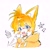 Size: 2048x2048 | Tagged: safe, artist:believe1nmyself, miles "tails" prower, human, 2024, backwards v sign, beanbrows, blushing, bust, cute, eyebrow clipping through hair, fox ears, hoodie, humanized, looking at viewer, mouth open, partially humanized, simple background, smile, solo, star (symbol), tailabetes, white background