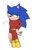 Size: 821x1300 | Tagged: safe, artist:sakana_wo_kuu, sonic the hedgehog, zonic the zone cop, 2024, simple background, solo, white background