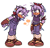 Size: 1146x1110 | Tagged: safe, artist:starfall-isle, perci the bandicoot, staci the bandicoot, duo, heterochromia, lidded eyes, looking offscreen, scar, simple background, sonic boom (tv), speech bubble, standing, talking, twins, white background