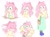 Size: 2048x1518 | Tagged: safe, artist:corgi_pumep, amy rose, 2024, alternate hairstyle, alternate outfit, blushing, bow, clothes, hair bow, multiple views, phone, purse, skirt, solo