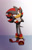 Size: 800x1231 | Tagged: safe, artist:karneolienne, shadow the hedgehog, 2019, arms folded, gradient background, head tilt, looking offscreen, solo, standing, watermark