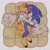 Size: 2048x2041 | Tagged: safe, artist:runoacon, miles "tails" prower, sonic the hedgehog, 2023, 2024, barefoot, blushing, cute, duo, eyes closed, fluffy, gay, grey background, holding each other, lying down, paws, shipping, simple background, smile, snuggling, sonabetes, sonic x tails, tailabetes