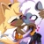 Size: 1280x1280 | Tagged: dead source, safe, artist:kkskfkgkwo72944, tangle the lemur, whisper the wolf, 2024, blushing, cute, duo, eyes closed, hugging, lesbian, one eye closed, shipping, smile, standing, tangabetes, tangle x whisper, whispabetes