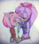 Size: 1280x1456 | Tagged: safe, artist:roiiak, amy rose, perci the bandicoot, amy x perci, blushing, bow, clenched teeth, duo, floppy ears, hair bow, holding them, lesbian, lidded eyes, looking at them, looking down, shipping, sketch, smile, sonic boom (tv), traditional media