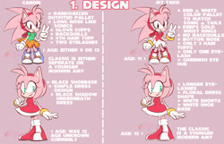 Size: 2048x1318 | Tagged: safe, artist:emistations, amy rose, amy's classic dress, amy's halterneck dress, redesign