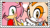Size: 99x56 | Tagged: safe, artist:mshoshi, amy rose, cream the rabbit, 2017, amream, blushing, deviantart stamp, duo, heart, lesbian, shipping, smile