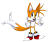 Size: 2648x2226 | Tagged: safe, artist:brianna-the-toon, miles "tails" prower, fox, 2021, classic tails, looking offscreen, looking up, male, mouth open, pointing, simple background, smile, solo, standing, transparent background