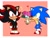 Size: 2048x1536 | Tagged: safe, artist:m3ri2310, shadow the hedgehog, sonic the hedgehog, hedgehog, bouquet, cookie run, duo, flower, frown, gay, hands behind back, heart, holding something, male, shadow x sonic, shadowbetes, shipping, sonabetes, style emulation, surprised, wink