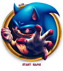 Size: 950x1080 | Tagged: semi-grimdark, artist:godzillajapan, oc, oc:sonic.exe, 2013, black sclera, bleeding, bleeding from eyes, blood, blood stain, clenched fist, english text, glowing eyes, lineless, looking at viewer, nightmare fuel, reaching towards the viewer, ring, sharp teeth, signature, simple background, smile, transparent background