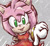 Size: 465x429 | Tagged: safe, artist:rush88, amy rose, icon, pointing, tongue out