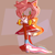 Size: 1280x1280 | Tagged: safe, artist:buckettkun, amy rose, holding something, lesbian, lesbian amy, lesbian pride, looking at viewer, pride, signature, smile, solo, standing, trans female, trans girl amy, trans pride, transgender
