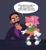 Size: 742x800 | Tagged: safe, artist:al-cro, agent stone, amy rose, human, sonic the hedgehog 3 (film), amy's schoolgirl outfit, classic amy, classic sonic (universe), clothes, duo, english text, grey background, skirt, speech bubble