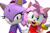 Size: 1920x1275 | Tagged: safe, artist:agentprime, amy rose, blaze the cat, 2019, 3d, amy x blaze, deviantart stamp, duo, edit, heart, lesbian, shipping, simple background, white background