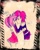 Size: 900x1112 | Tagged: safe, artist:dinamitad, amy rose, sonia the hedgehog, human, sonic underground, 2015, blushing, character name, dic, duo, eyes closed, female, holding each other, humanized, kiss, lesbian, shipping, soniamy, standing, traditional media