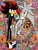 Size: 400x531 | Tagged: safe, artist:thunder-the-mouse, shadow the hedgehog, silver the hedgehog, abstract background, duo, flower, holding something, holding them, needs more jpeg, obtrusive watermark, watermark