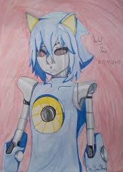 Size: 190x266 | Tagged: safe, artist:noooonswing, metal sonic, human, humanized, male, robot, traditional media