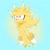 Size: 1377x1377 | Tagged: safe, artist:soramame447, silver the hedgehog, 2023, blue background, solo, super silver