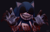 Size: 1948x1256 | Tagged: semi-grimdark, artist:pirog-art, sonic the hedgehog, oc, oc:sonic.exe, 2020, black background, black sclera, bleeding, bleeding from eyes, bleeding from mouth, blood, dialogue, english text, looking at viewer, nightmare fuel, oc only, sharp teeth, simple background, smile, solo, you're too slow