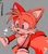 Size: 604x685 | Tagged: safe, artist:candycatstuffs, miles "tails" prower, blushing, frown, grey background, heart, looking down, simple background, sketch, solo, standing, sweatdrop
