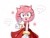 Size: 4096x3072 | Tagged: safe, artist:anoemaiy, amy rose, holding hands, pov, simple background, speech bubble, white background