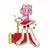 Size: 1280x1280 | Tagged: safe, artist:kumoggu, amy rose, amy's halterneck dress, blushing, clothes, dress, full body, hammer, jacket, leaf, outline, piko piko hammer, simple background, smile, solo, standing, white background
