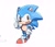 Size: 1585x1369 | Tagged: safe, artist:neku_646611, sonic the hedgehog, classic sonic, smile, solo, standing, thumbs up