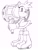 Size: 1536x2048 | Tagged: safe, artist:randomguy9991, amy rose, hedgehog, 2025, cute, dress, frown, hammer, holding something, line art, looking at viewer, monochrome, piko piko hammer, simple background, solo, standing, white background