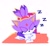 Size: 1300x1200 | Tagged: safe, artist:charliebird026, blaze the cat, 2025, blazebetes, cute, desk, eyes closed, no outlines, paper, simple background, sitting, sleeping, solo, white background, zzz