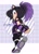 Size: 1363x1891 | Tagged: safe, artist:tusk_nx, oc, oc:lyra the hedgehog, hedgehog, 2025, abstract background, female, looking at viewer, looking back, looking back at viewer, oc only, smile, solo, standing