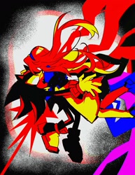 Size: 1445x1871 | Tagged: safe, artist:bdbdi743, maria robotnik, shadow the hedgehog, human, duo, hug