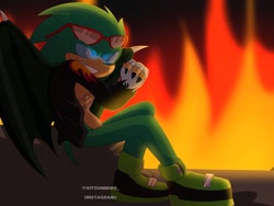 Size: 1536x1152 | Tagged: safe, artist:brendacatfoxofc, scourge the hedgehog