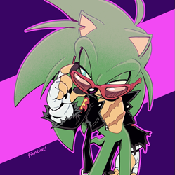 Size: 829x834 | Tagged: safe, artist:scourgefrontier, scourge the hedgehog, hedgehog, male