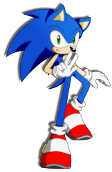 Size: 701x1083 | Tagged: safe, artist:blophan, sonic the hedgehog, hedgehog, blue fur, gloves, green eyes, male, shoes, socks