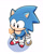 Size: 1490x1884 | Tagged: safe, artist:oudooooon427, sonic the hedgehog, butterfly, classic sonic, classic sonic (universe), cute, from above, holding something, ring, simple background, solo, sonabetes, standing, white background