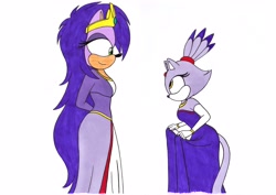 Size: 3496x2478 | Tagged: safe, artist:killerteddybear94, blaze the cat, queen aleena