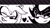 Size: 1280x720 | Tagged: safe, artist:vividscavenger, shadow the hedgehog, silver the hedgehog, hedgehog, abstract background, black and white, cute, duo, eyes closed, gay, happy, heart, lidded eyes, looking at them, male, monochrome, shadow x silver, shadowbetes, shipping, silvabetes, smile