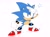 Size: 2048x1535 | Tagged: safe, artist:aohari251, sonic the hedgehog, sonic mania adventures, classic sonic, classic sonic (universe), grin, simple background, smile, solo, standing, star (symbol), white background
