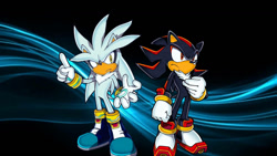 Size: 1192x670 | Tagged: safe, artist:soniclover82, shadow the hedgehog, silver the hedgehog