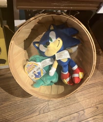 Size: 3022x3575 | Tagged: safe, photographer:undeadponysoldier, sonic the hedgehog, hedgehog, cracker barrel, irl, male, photo, plush