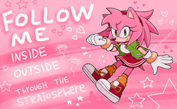 Size: 1280x789 | Tagged: safe, artist:flameheart87, amy rose, alternate outfit, alternate version