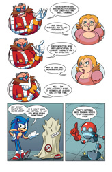 Size: 825x1258 | Tagged: safe, artist:chauvels, momma robotnik, orbot, robotnik, sonic the hedgehog, comic:a special visit