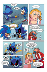 Size: 825x1258 | Tagged: safe, artist:chauvels, metal sonic, momma robotnik, robotnik, sonic the hedgehog, comic:a special visit