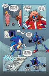 Size: 825x1258 | Tagged: safe, artist:chauvels, metal sonic, momma robotnik, orbot, robotnik, sonic the hedgehog, comic:a special visit