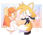 Size: 1200x979 | Tagged: safe, artist:luckyclau, cream the rabbit, miles "tails" prower