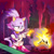 Size: 2000x2000 | Tagged: safe, artist:lyralamb, blaze the cat, cat, campfire, female, solo