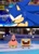 Size: 1495x2048 | Tagged: safe, artist:ialehlg, sonic the hedgehog, crossover, frown, looking at them, male, outline, patrick star, raised eyebrow, shrunken pupils, sonic racing crossworlds, spongebob squarepants, trio, trio male, white outline